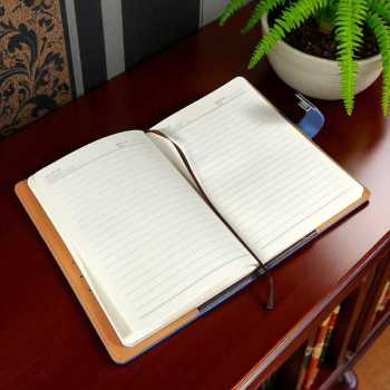 Gambar produk Toddi Buku Jurnal Leather Determination A5 200 Halaman Grid with Lock - TDD3