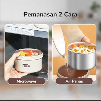 Gambar produk SUNGMAOY Kotak Makan Tahan Panas Lunch Box 3in1 470ml 650ml with Bag - SM31
