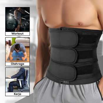 Gambar produk Noocuxuekon Korset Pembentuk Badan Pria Abdominal Waist Belt 3 Strip L - JL16