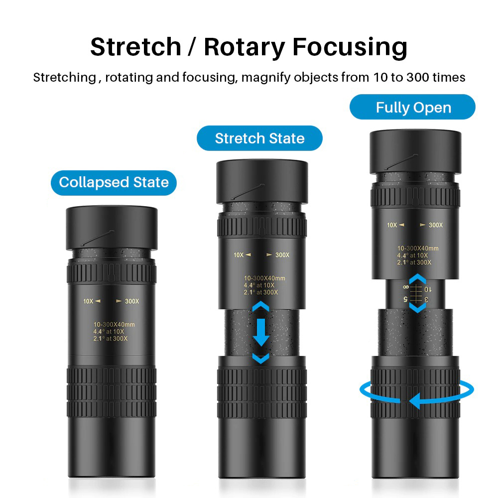 Gambar produk Axcell Monocular Zoom Telescope Long Range 10-300x40 - AXC44