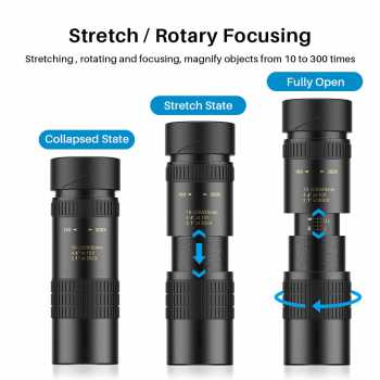 Gambar produk Axcell Monocular Zoom Telescope Long Range 10-300x40 - AXC44