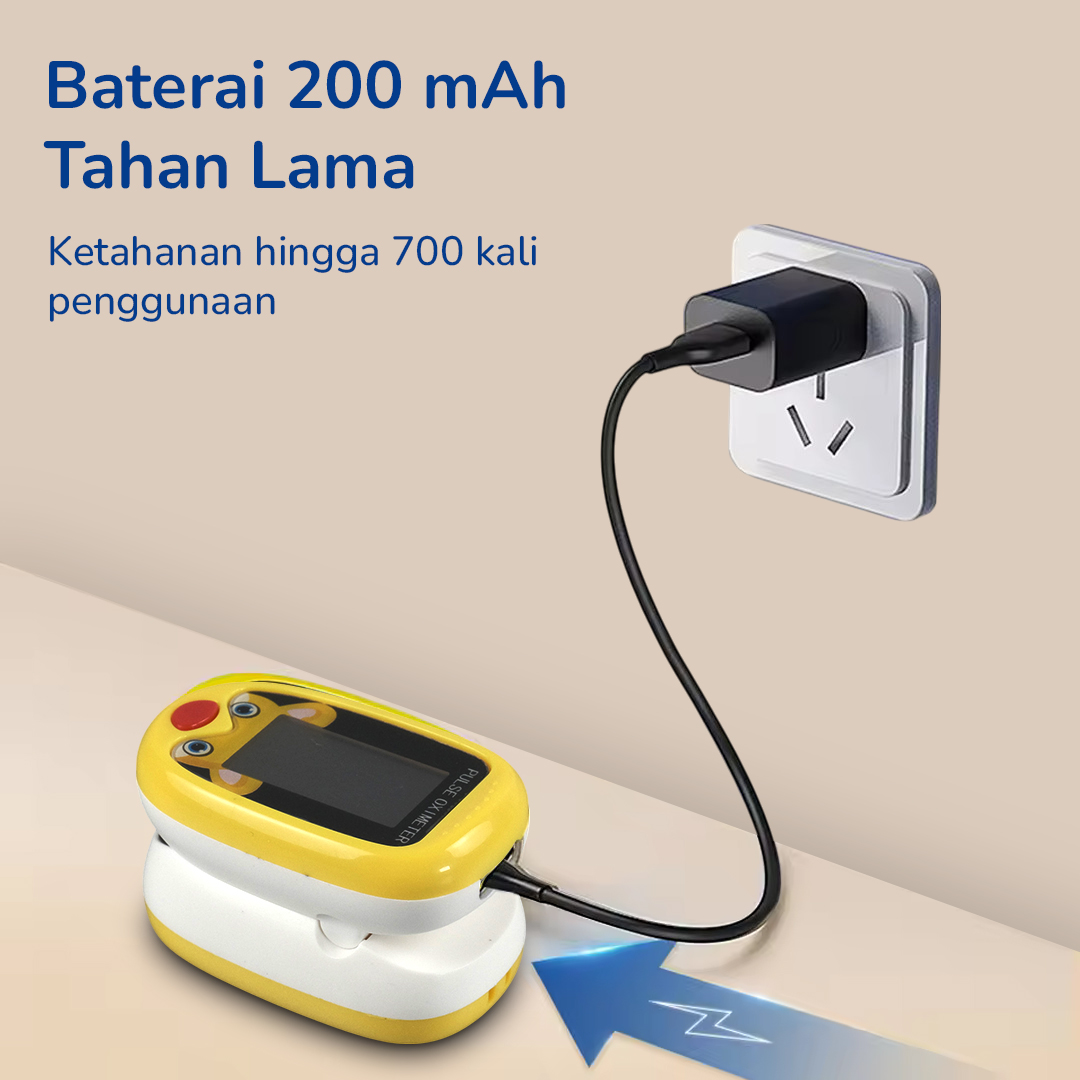 Gambar produk AIQUE Fingertip Pulse Oximeter Alat Ukur Saturasi Oksigen Darah Anak - AQ219