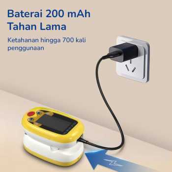 Gambar produk AIQUE Fingertip Pulse Oximeter Alat Ukur Saturasi Oksigen Darah Anak - AQ219