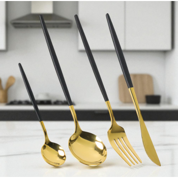 Gambar produk Iyeafey Set Alat Makan Perlengkapan Sendok Garpu Pisau Stainless Steel - KA2021