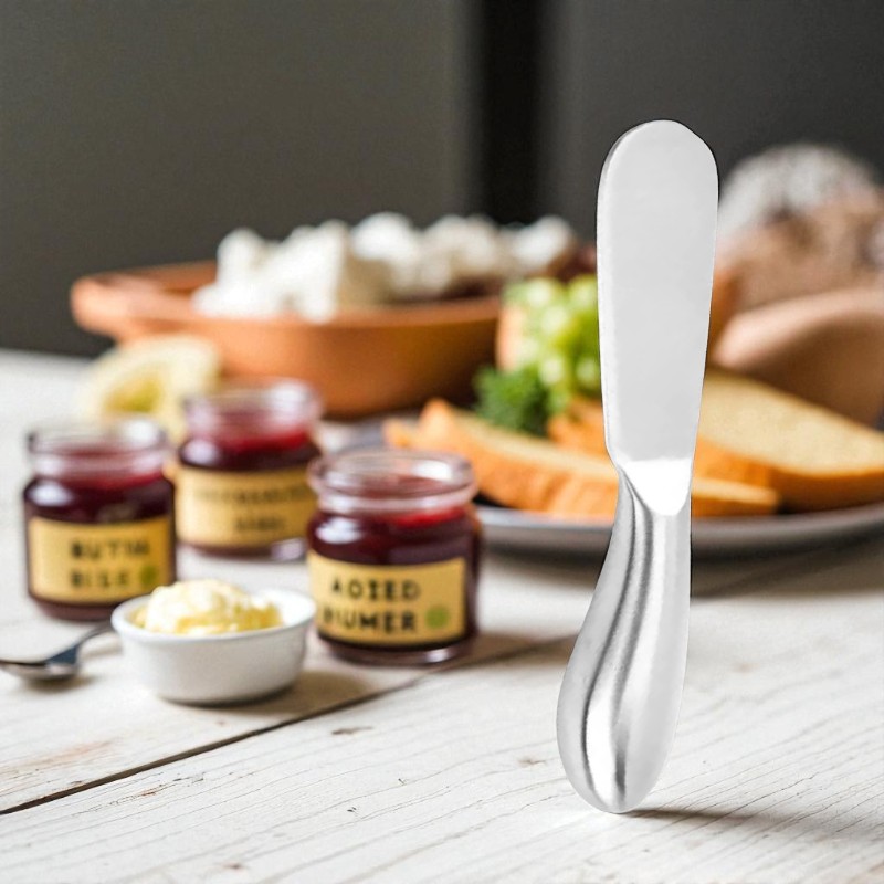 Gambar produk Zton Pisau Mentega Selai Jam Spread Stainless Steel Butter Knife - INU105