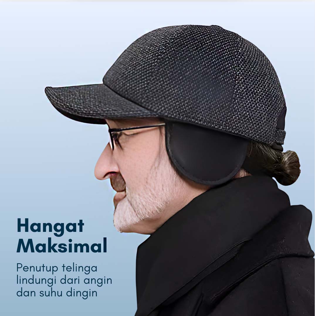 Gambar produk EDIKO Topi Baseball Unisex Cap Ear Warm Protection Penutup Telinga - K515