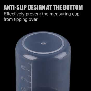 Gambar produk BURSON Gelas Ukur Plastik Dapur Laboratorium Measuring Cup 100ml - B4