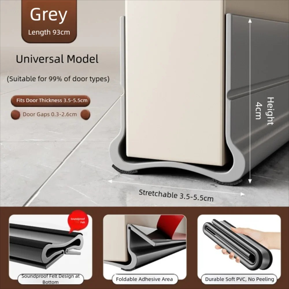 Gambar produk HOMLY Lis Penghalang Serangga Debu Bawah Pintu Door Bottom Seal 93cm - H93