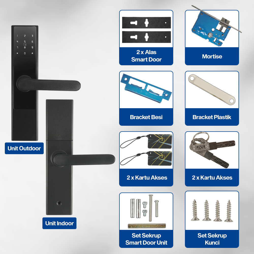 Gambar produk BILIXO Smart Door Lock TTLock App Password Card Key - N1