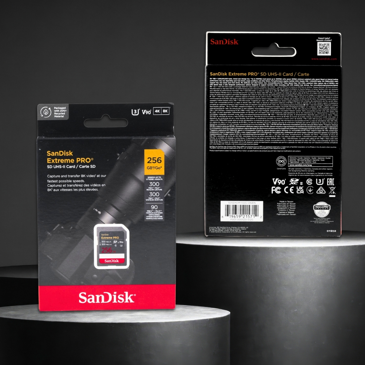 Gambar produk SanDisk Extreme Pro SDXC UHS-II Card U3 Class 10 300MB/s 256GB - SDSDXDM