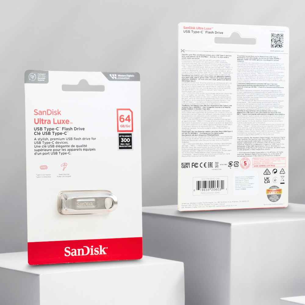 Gambar produk SanDisk Ultra Luxe Flashdisk USB Type C 3.2 Gen 1 64GB - SDCZ75