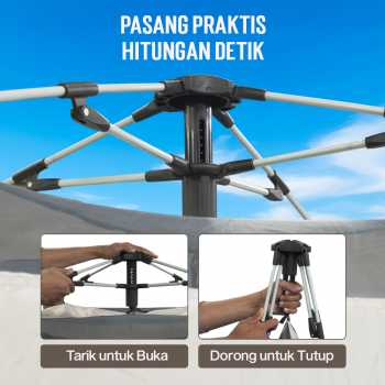 Gambar produk WolFAce Tenda Camping Lipat Otomatis 3-4 Orang Single Layer Waterproof - CT-XML-9-1