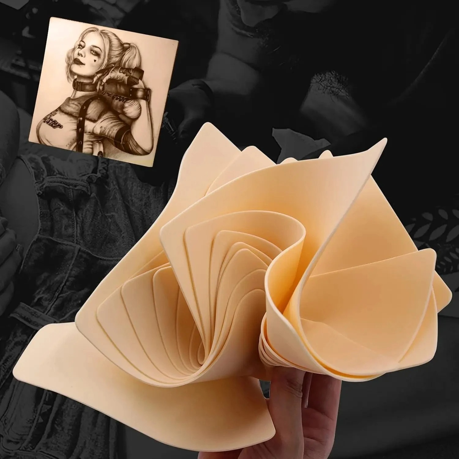 Gambar produk SHINA Kulit Sintetis Latihan Tato Pemula Practice Skin Tattoo 10 PCS - SH93