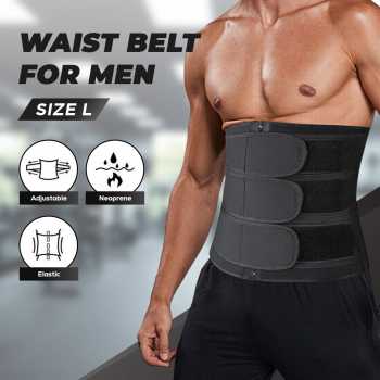 Noocuxuekon Korset Pembentuk Badan Pria Abdominal Waist Belt 3 Strip - JL16