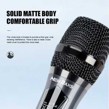 Gambar produk New Baxs Mikrofon Karaoke Wireless Cardioid Microphone 2.4G 600mAh - SU602