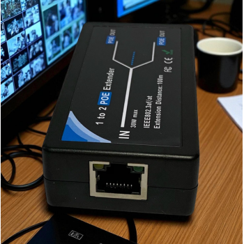 Gambar produk HKBTM POE Extender 2 Port Output LAN Cables 100Mbps 100M - HK453