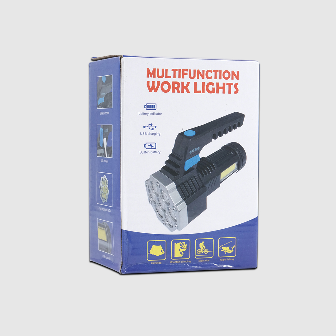 Gambar produk TANJE Senter LED USB Rechargeable Flashlight XPE 7 Head COB Light - T700