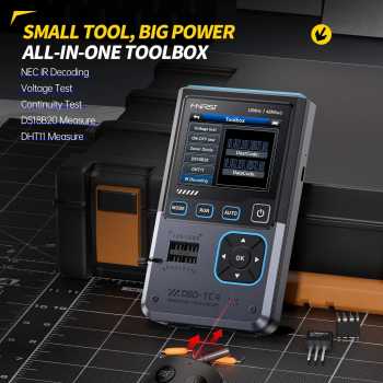 Gambar produk FNIRSI Osiloskop Digital Oscilloscope 3in1 Transistor Signal Generator - DSO-TC4