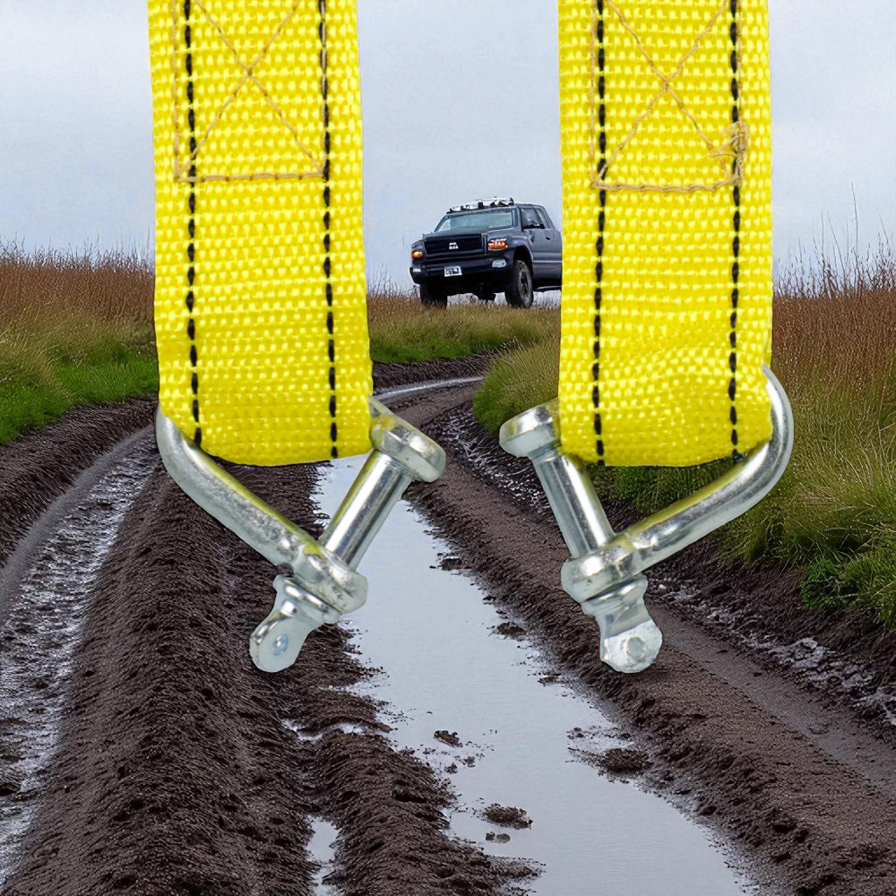 Gambar produk JEELY Tali Derek Mobil Emergency Tow Rope Metal Buckle U-Type 2.9M - JL30