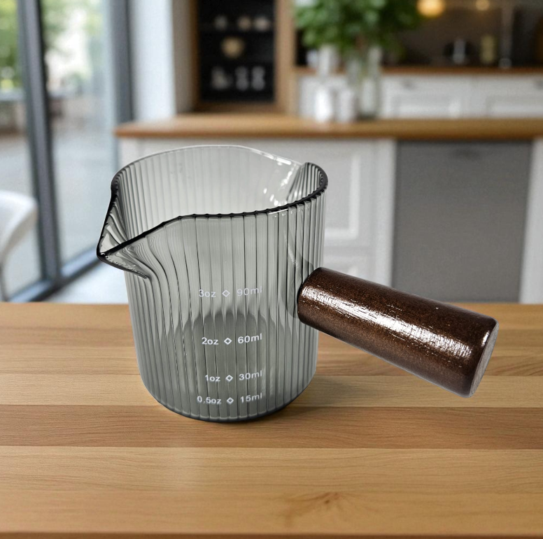 Gambar produk KESOTO Gelas Takar Kopi Espresso Shot Measuring Cup Double Spout 90ml - KS65