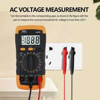 Gambar produk Digital Multimeter AC DC Volt Current Tester LCD Display - A830L