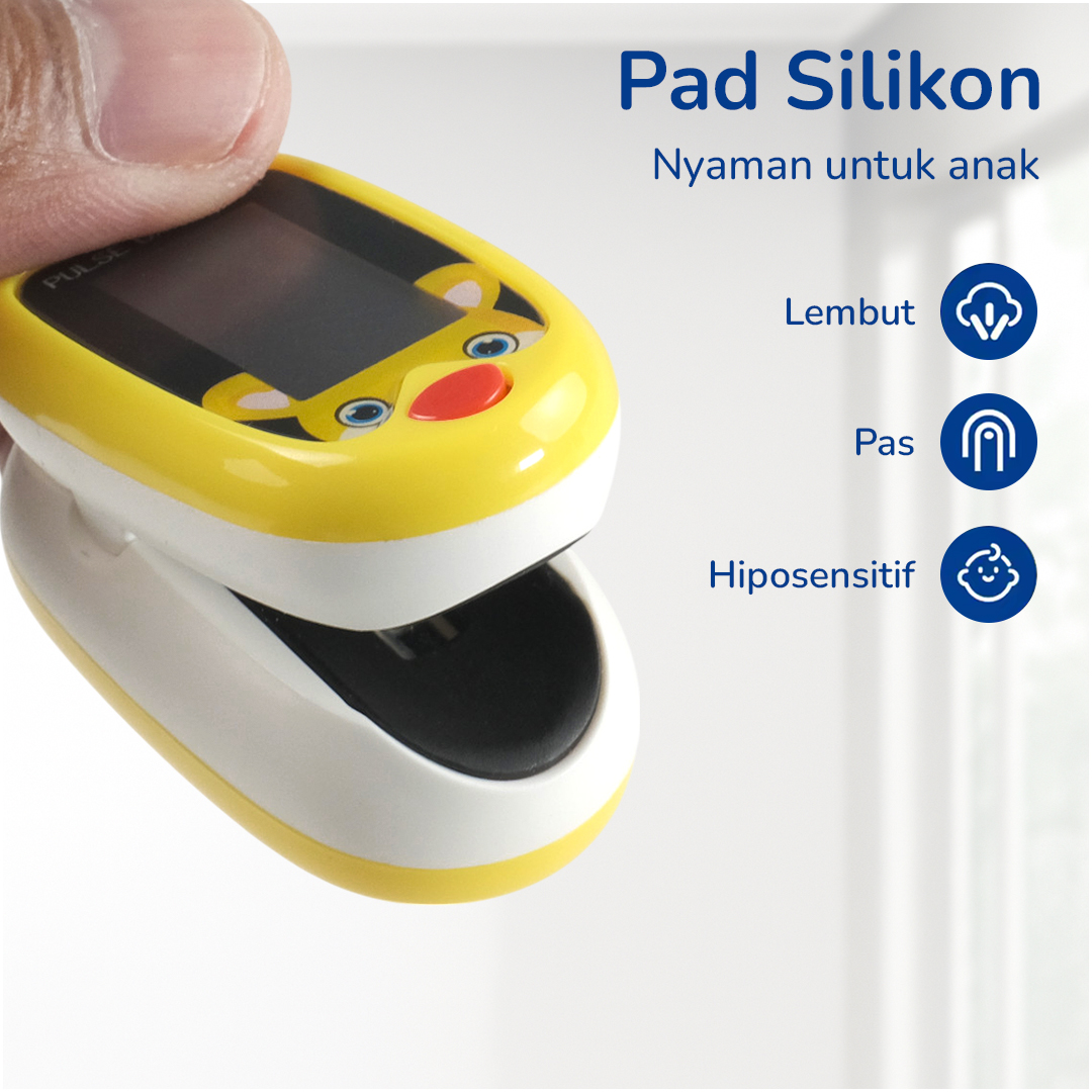 Gambar produk AIQUE Fingertip Pulse Oximeter Alat Ukur Saturasi Oksigen Darah Anak - AQ219