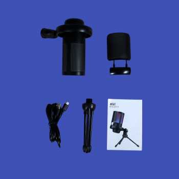 Gambar produk CoolD Mikrofon Condenser USB Gaming Noise Reduction Live RGB Light - ME6S
