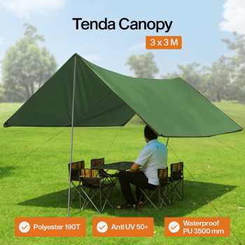 Gambar produk Flysheet Terpal Tenda Camping Waterproof Anti UV 3x3M - TL1