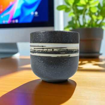 Gambar produk K-Locke Gelas Keramik Kopi Teh Japanese Style Ceramic Cup 200ml Brush - KL2
