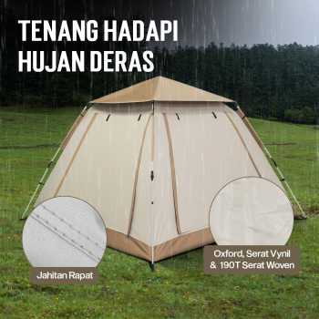 Gambar produk WolFAce Tenda Camping Lipat Otomatis 3-4 Orang Single Layer Waterproof - CT-XML-9-1