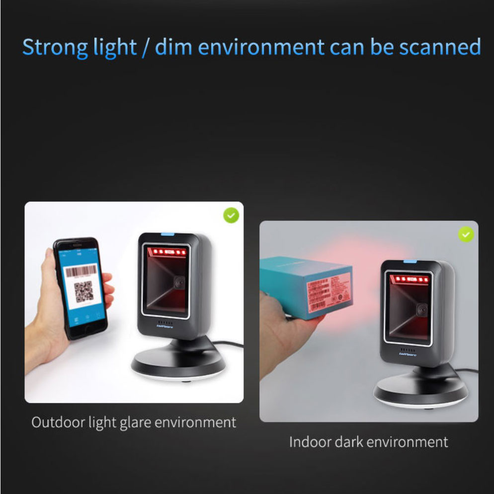 Gambar produk Taffware Desktop Barcode Scanner Portable USB 1D 2D QR - MP6300IR