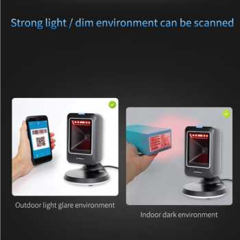 Gambar produk Taffware Desktop Barcode Scanner Portable USB 1D 2D QR - MP6300IR
