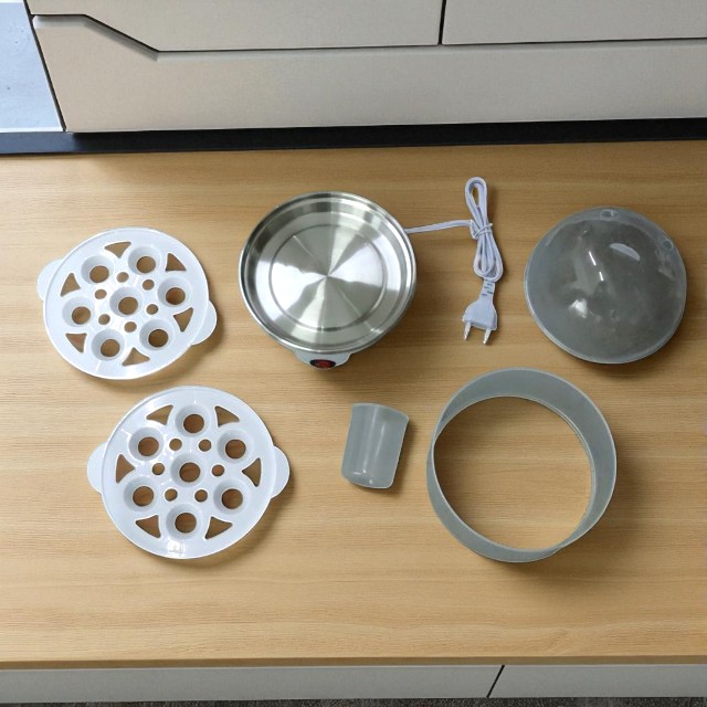 Gambar produk BONIN Alat Rebus Telur Elektrik Double Layer Egg Steamer 220V 350W - BN-20