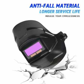 Gambar produk PLASHMA Helm Las Otomatis Red Light Lens Auto Dimming Welding Mask - P20