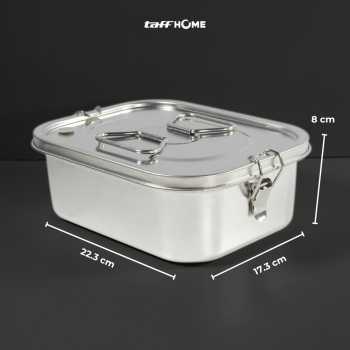 Gambar produk TaffHOME Kotak Makan Lunch Box Stainless Steel 304 2L Triple Compartment - HS233