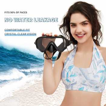 Gambar produk UDO Kacamata Selam Snorkeling Anti-Fog UV Swimming Goggles Wide View - U-165