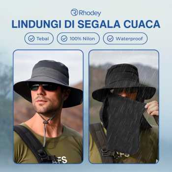 Gambar produk Rhodey Topi Rimba Outdoor Anti UV Waterproof Boonie Hat Polyester - GL001