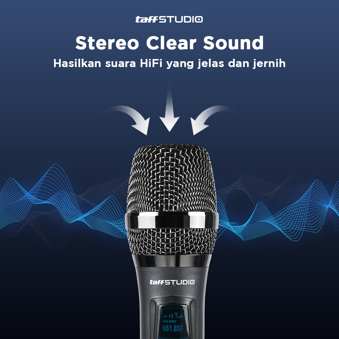 Gambar produk TaffSTUDIO Mikrofon Karaoke Wireless Portable KTV 2.4GHz - X220U