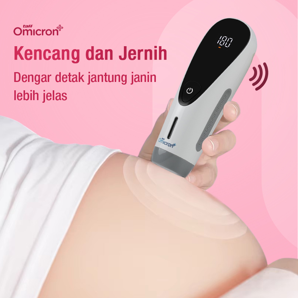 Gambar produk TaffOmicron Alat Deteksi Jantung Janin Fetal Doppler Heartrate Monitor - FH-A01