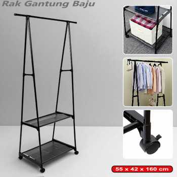 ACTIONCLUB Rak Gantungan Baju Multifungsi 55x42x160cm - HH3478