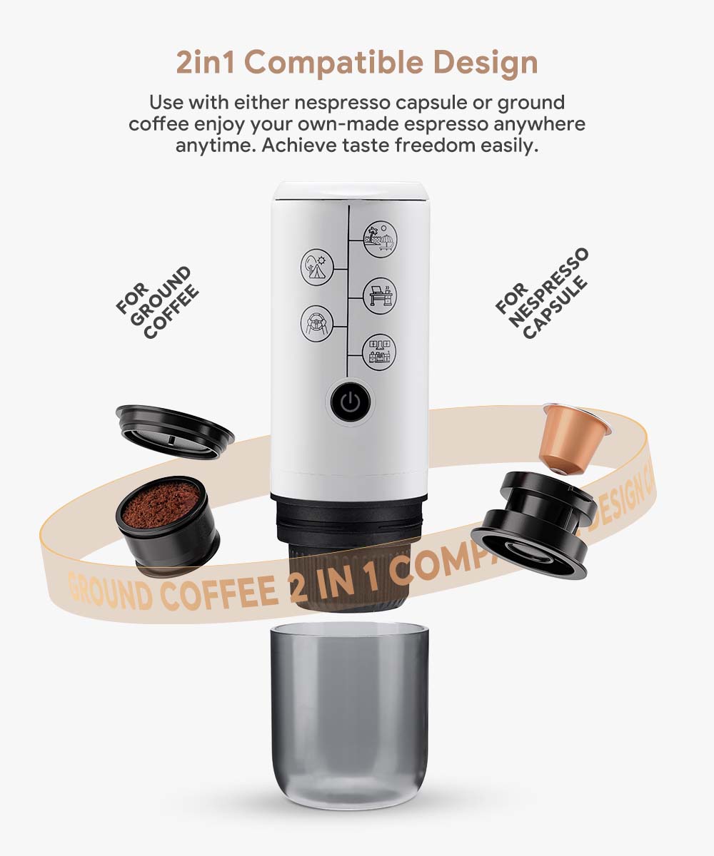 Gambar produk iCafilas Nanopresso Coffee Maker Portable 2in1 2600mAh 17 Bar 120ml - ME2410