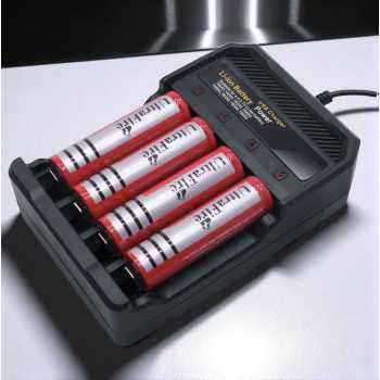 Gambar produk Taffware Charger Baterai 4 Slot 14500 18350 18650 Li-Ion with LED - MS-5D84A