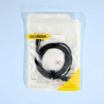 Gambar produk ESSAGER Kabel Data USB Type C Fast Charging L Shaped Braided 3A 60W 1M - ES-X23
