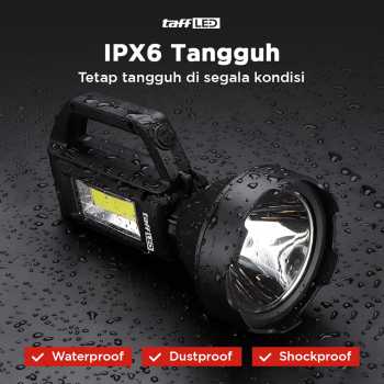 Gambar produk TaffLED Senter Portable Rechargeable LED dan COB 1200mAh - YD-899-7