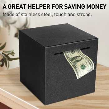 Groovy Celengan Stainless Steel Piggy Bank Coin Money Saving Box - QH-026