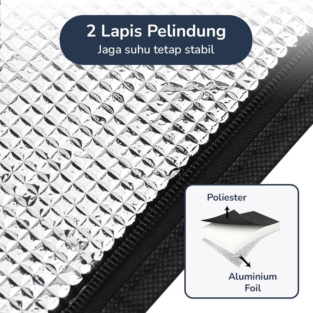 Gambar produk BRIVILAS Tas Bekal Makan Portable Insulation Hot and Cold Lunch Bag - EI23