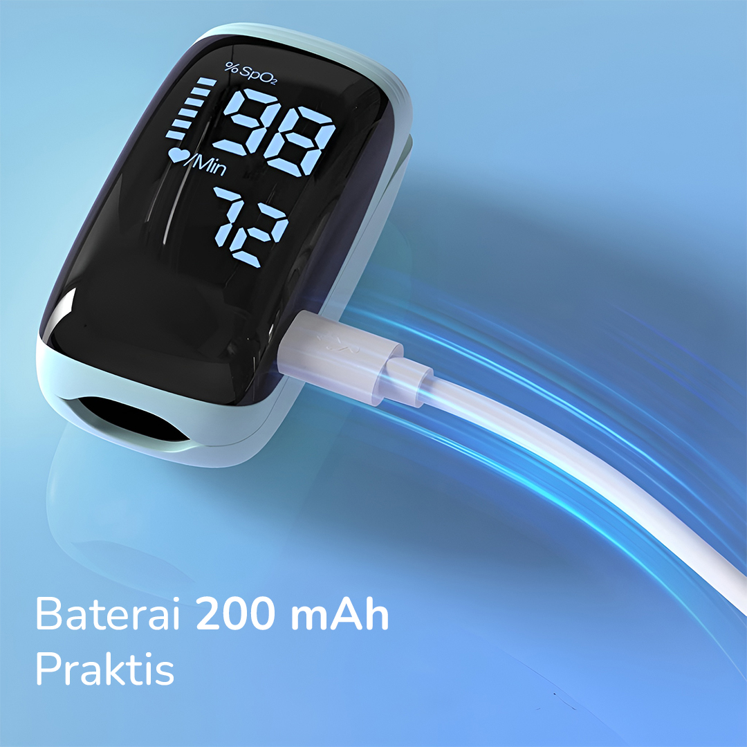Gambar produk AIQUE Fingertip Pulse Oximeter Alat Ukur Saturasi Oksigen Darah - TY-05