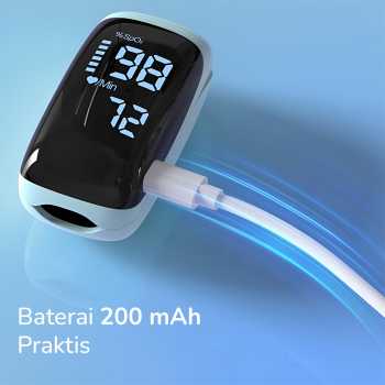 Gambar produk AIQUE Fingertip Pulse Oximeter Alat Ukur Saturasi Oksigen Darah - TY-05