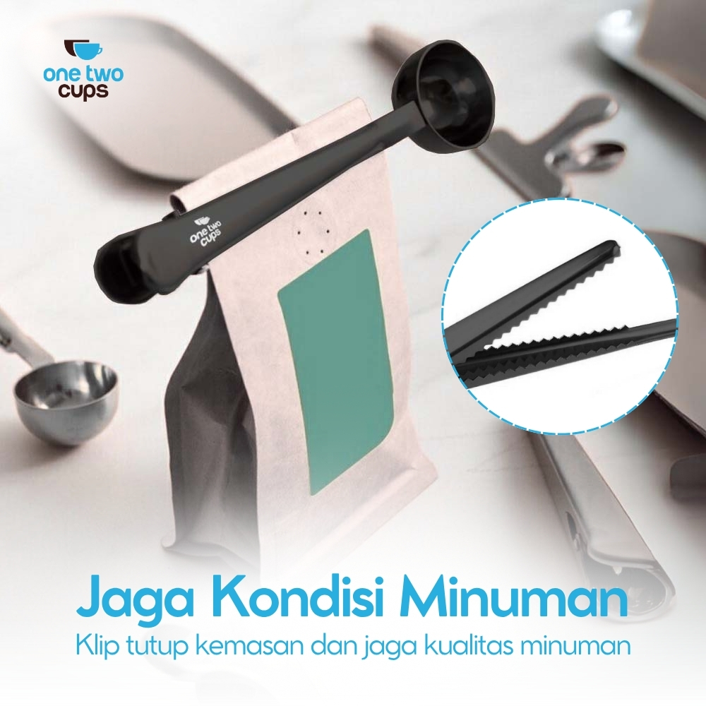 Gambar produk One Two Cups Sendok Takar Kopi Teh Measuring Spoon with Clip - G166