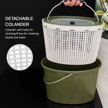 Gambar produk CRK Ember Mancing Ikan Double Layer Hard Shell Fish Bucket 6L - C-10